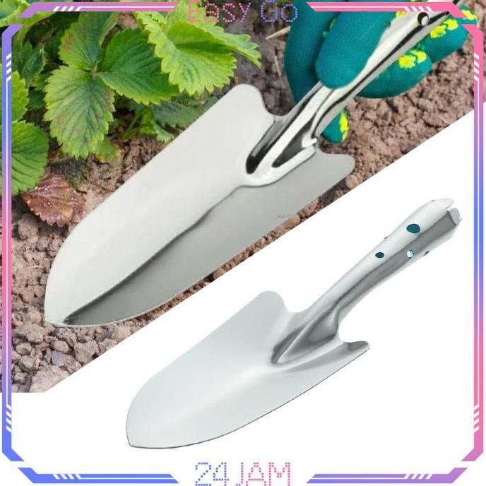REGENLY 27cm Sekop Tanaman Mini Sekop Kebun Stainless Sekop Tanah Kecil Sekop Berkebun Alat Berkebun