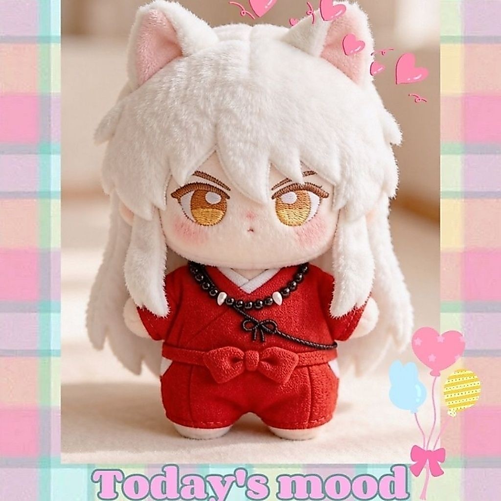 PREORDER Boneka Plush Sesshomaru Inuyasha 10cm Boneka Katun Anime Original Resmi Imut Figure Koleksi