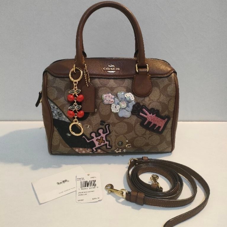 Tas Mini Bennet Patchwork Top Handle Sling Bag Coach Preloved