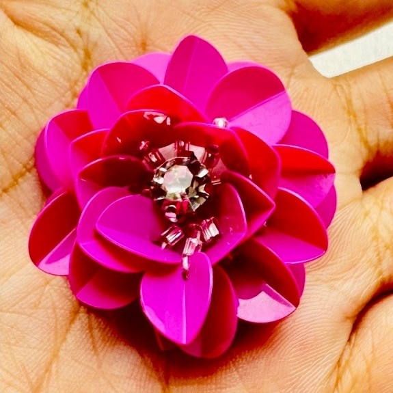 PAYET BUNGA RANGKAI 3D. PINK FUCHIA