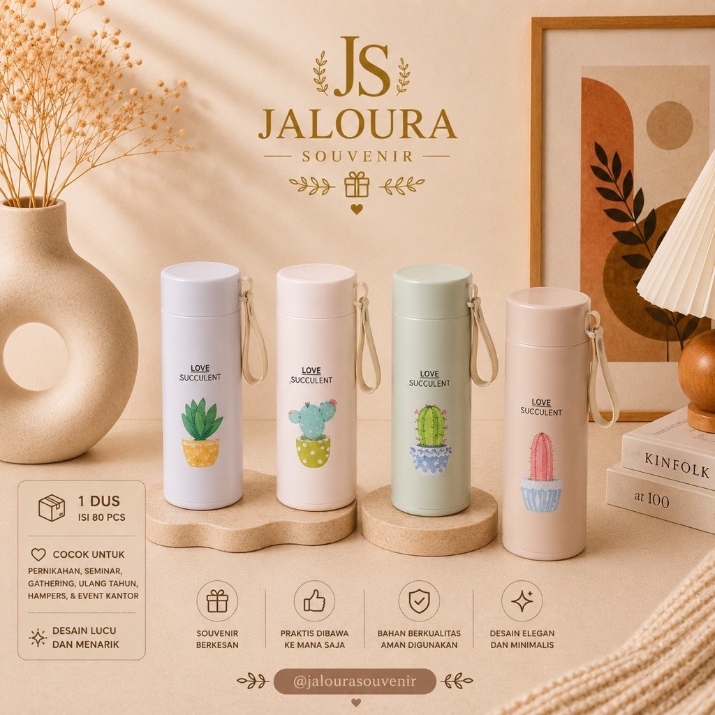 Gelas Succulent (Kaktus) Souvenir | 1Dus isi 80pcs |Tumbler Souvenir Premium |