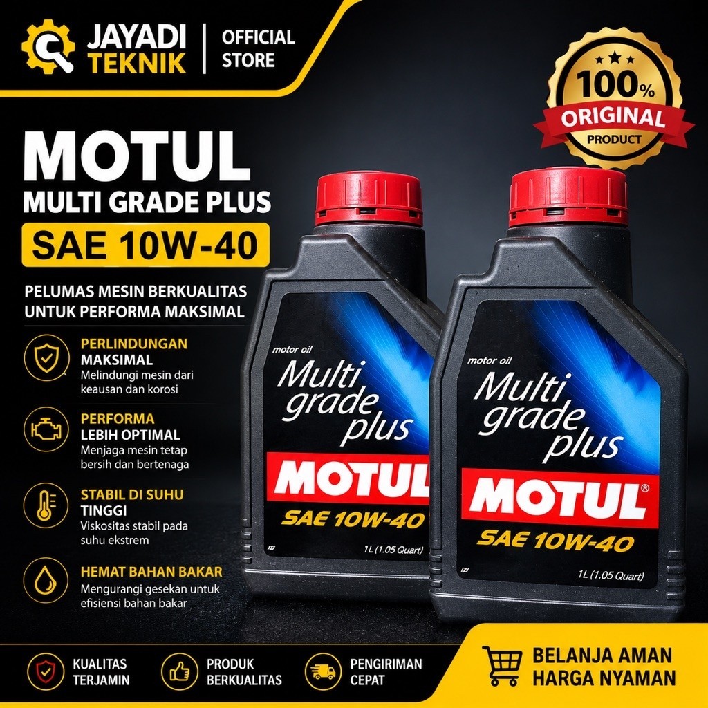 Oli Mobil Motul / Motul Oil / Motul Multigrade Plus 10W-40/ Oli Motul Multigrade / Motul Oli / Pelum