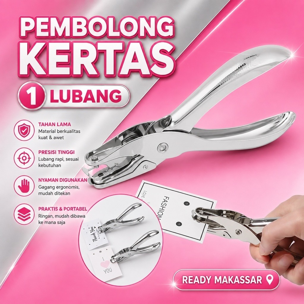 pembolong kertas 1 lubang - pelubang kertas