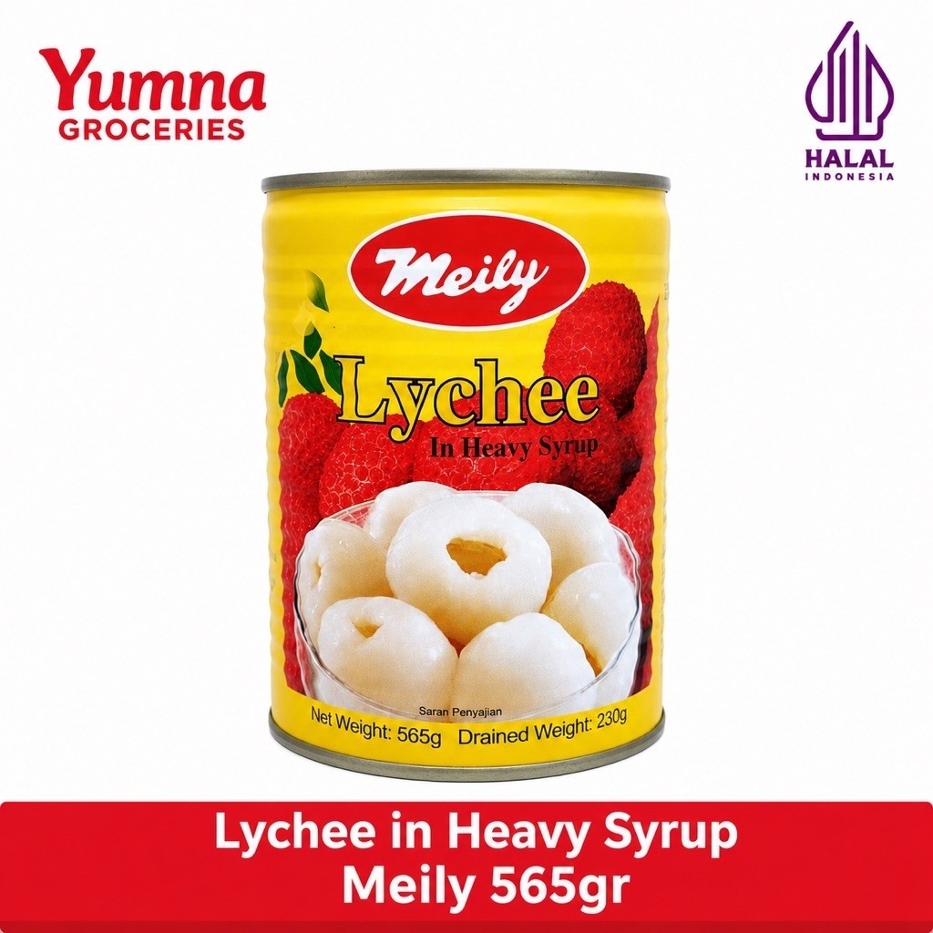 YUMNA LYCHEE in Heavy Syrup / Buah Leci Kaleng 565gr