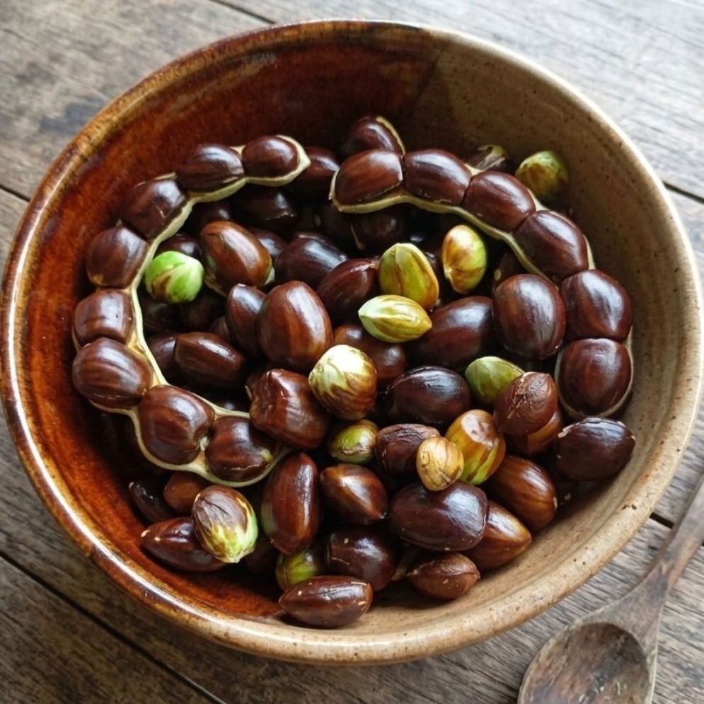 Kabau asli lahat/kabau lalapan enak/lalapan mirip jengkol/obat diabetes/kabau asli Lahat
