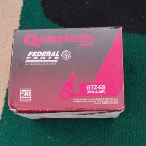 aki kering federal quantum original GTZ-5S buat motor mio beat vario