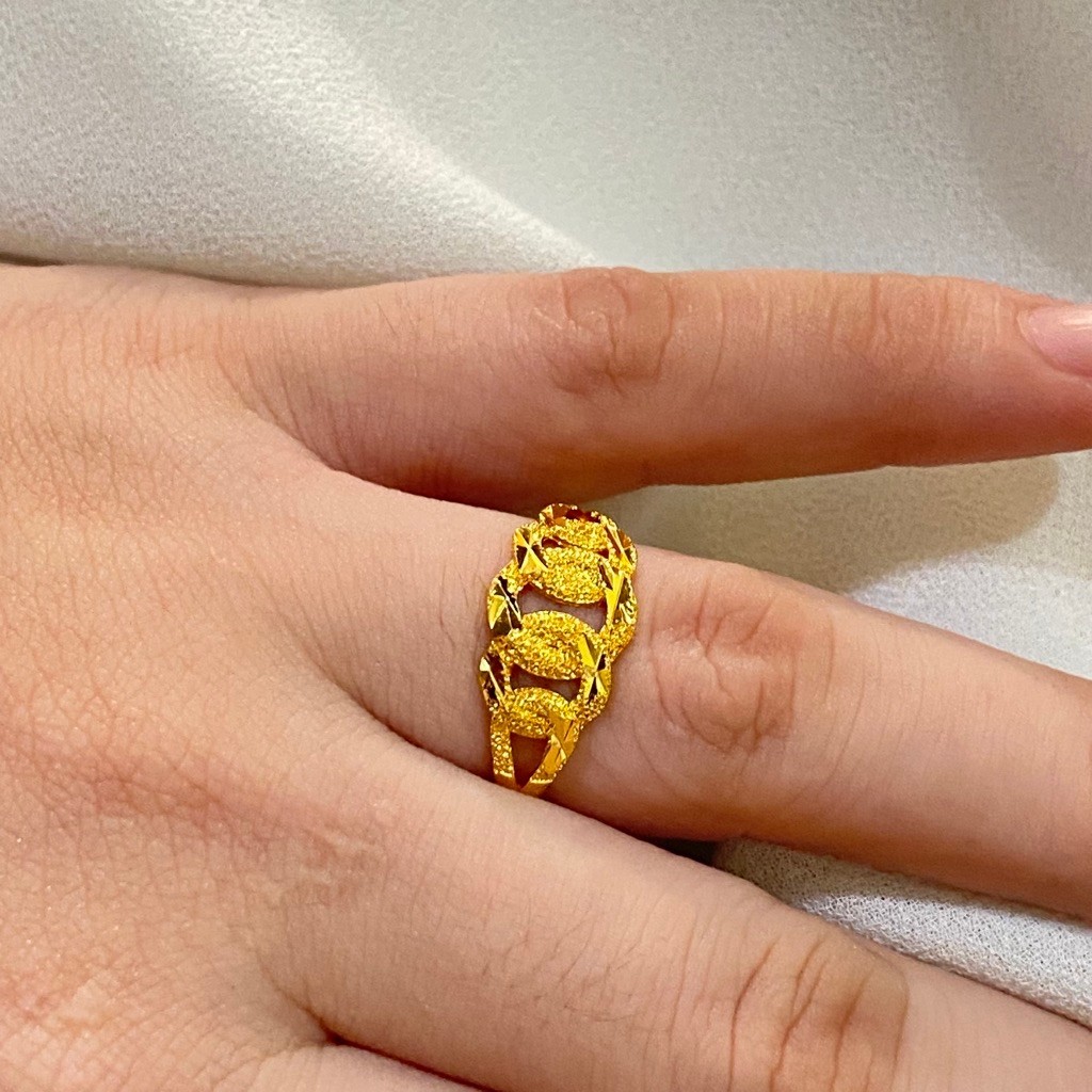 Cincin Rantai Sisik Naga Pasir Lapis Premium Anti Karat