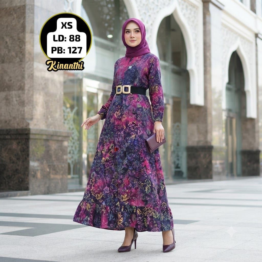 Gamis Rampel Kinanthi size XS |Kinanthi Batik Nusantara.
