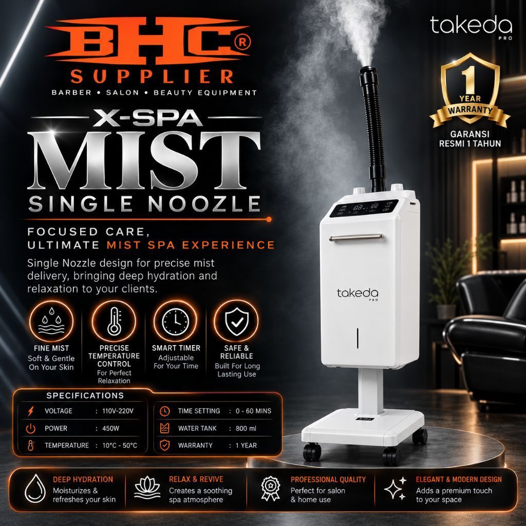 Takeda Pro X-SPA Mist Single Nozzle Hair Spa Steamer Salon Profesional Hair Treatment Micromist Stea