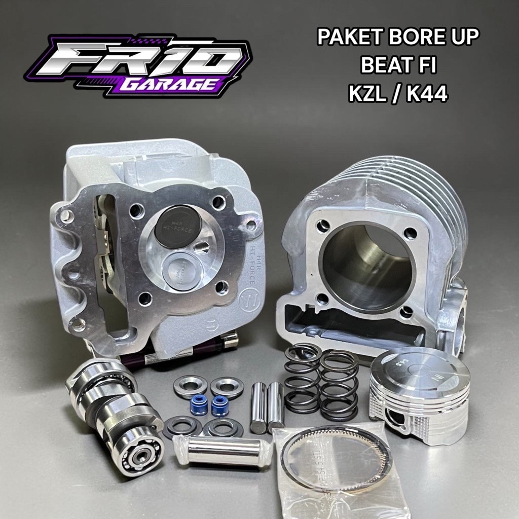 PAKET BORE UP BEAT FI K44 KZL 130CC PISTON 54,5 KLEP 28/24 BEAT SCOOPY STATER KASAR STATER HALUS