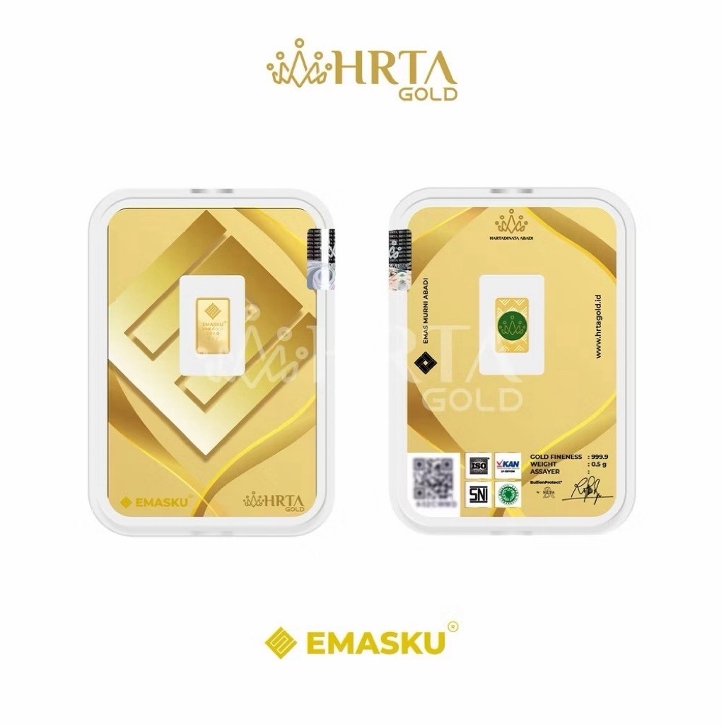 (READY STOCK) Emasku Royale Fine Gold 24K 999,9 0,5 Gram dan 1 Gram 100% ORIGINAL