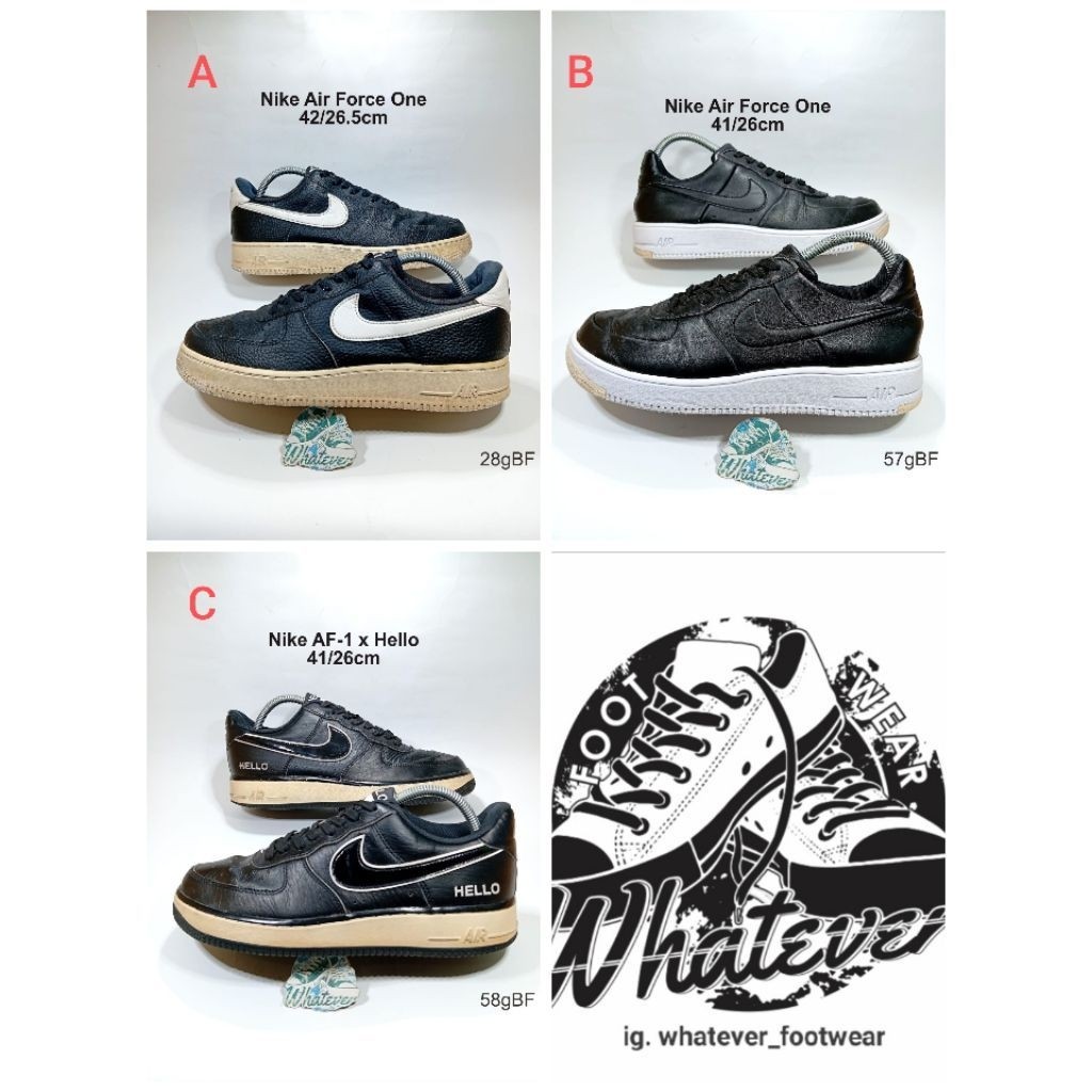 Sepatu Second AF.1xBlack