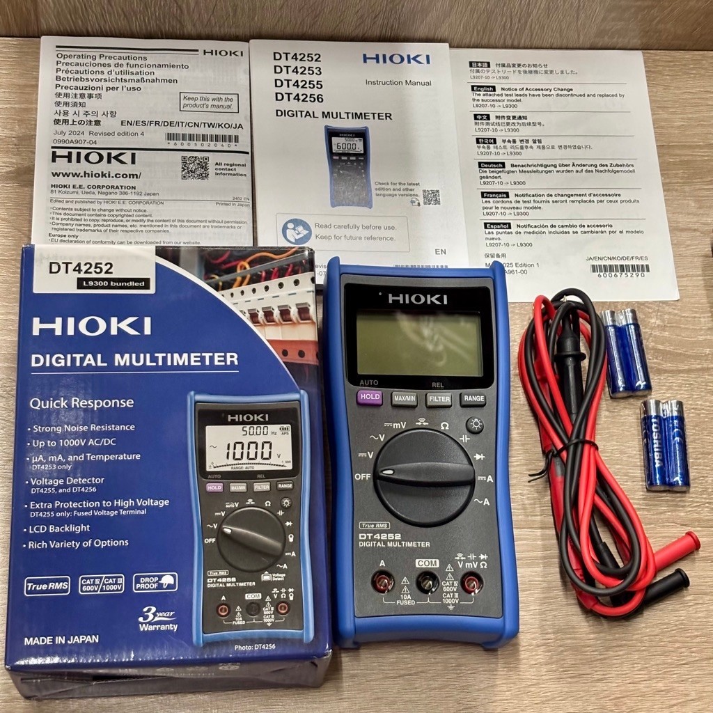 Hioki DT4252 Digital Multimeter With Direct Current Input Original Hioki / Multitester Digital