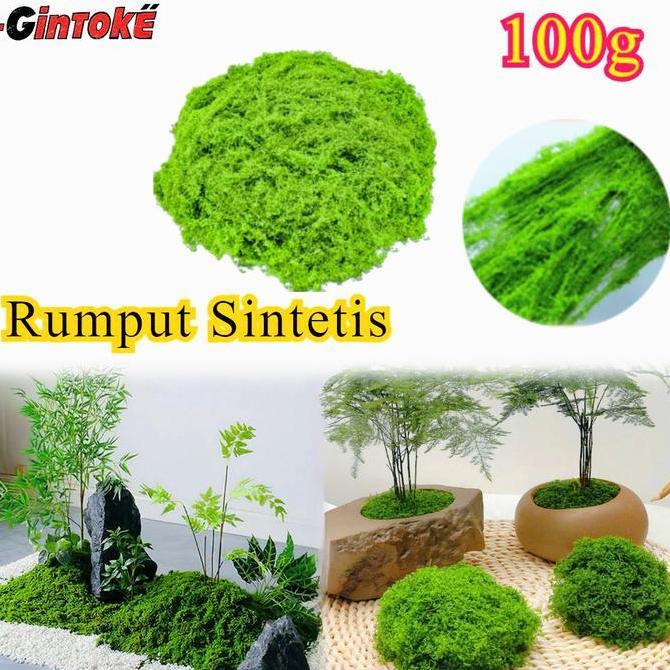 HERBONE 100g Rumput Sintetis Aquascape Aquarium/TAwetan Tahan Lama Rumput Sintetis Aquascape Jadi