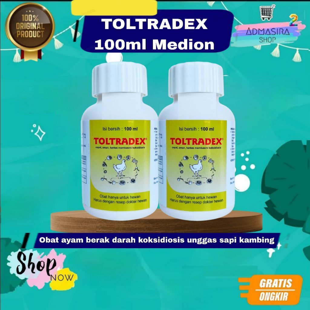 TOLTRADEX 100ml Medion obat Koksidiosis Unggas ayam kelinci 100 ml