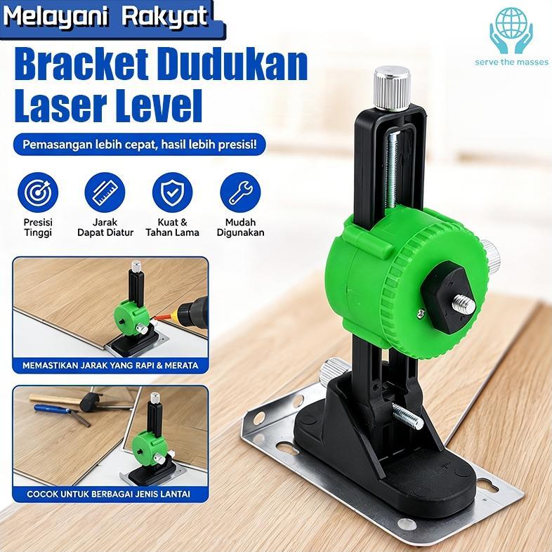 Dudukan Waterpass Laser, Penyangga Waterpass Laser Pasang Dinding Ukuran 1/4 Inci, Aksesori Adaptor 
