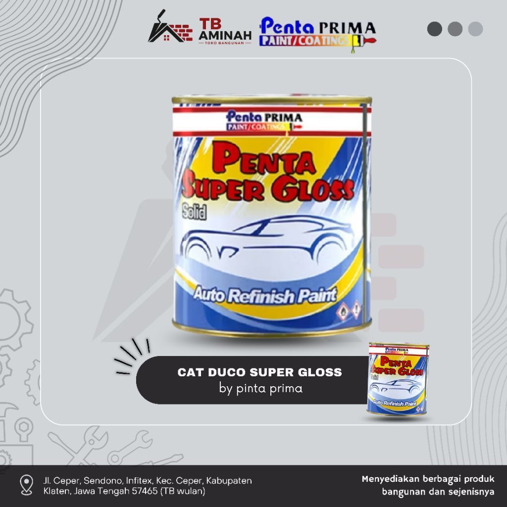 Cat Primer Epoxy 1kg Penta Super Gloss - Tahan Cuaca, Elastis, Mudah Diaplikasikan