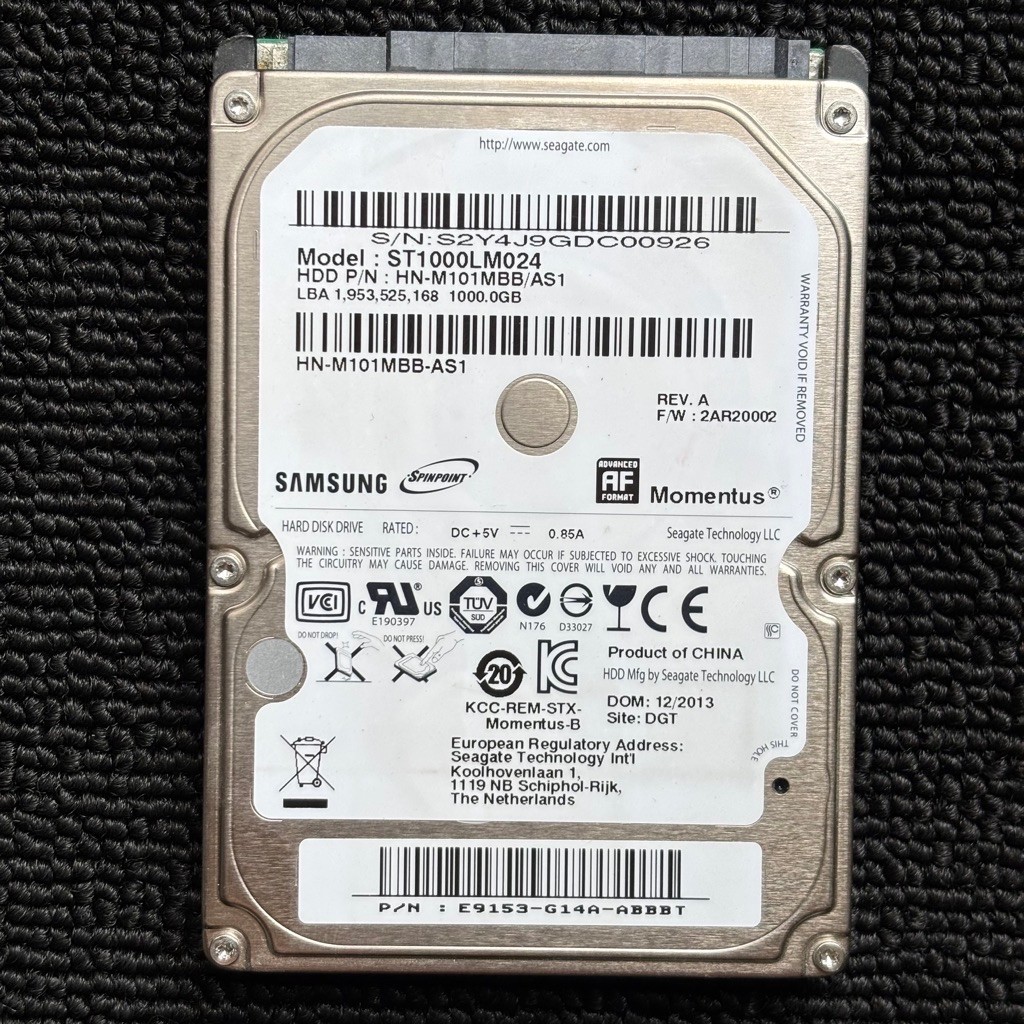 HARDDISK LAPTOP SAMSUNG 1TB SENTINEL 100%