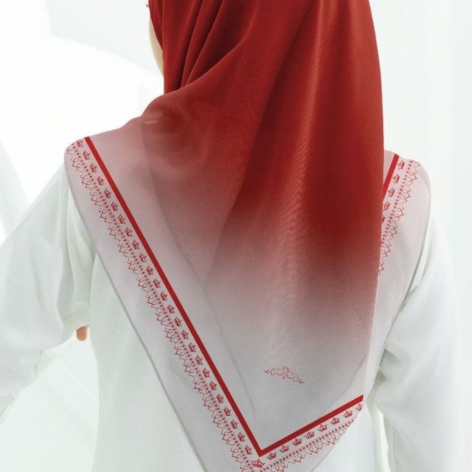 Hijab motif gradasi/Hijab voal premium sublim motif gradasi