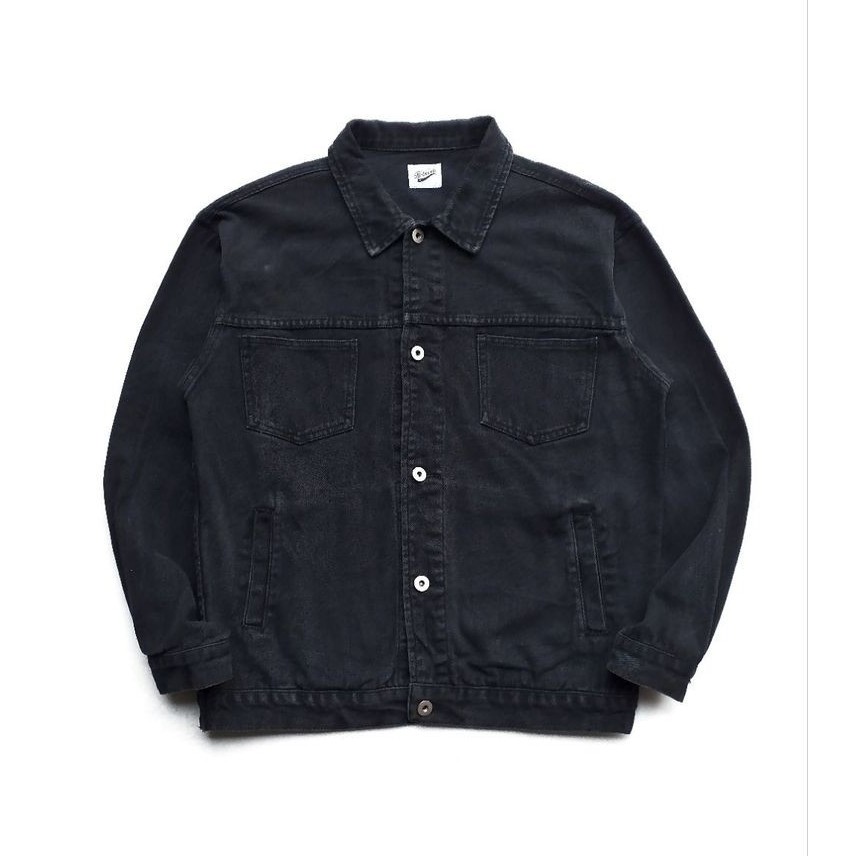 PARTIMENTO BOXY TRUCKER DENIM JACKET BLACKWASH
