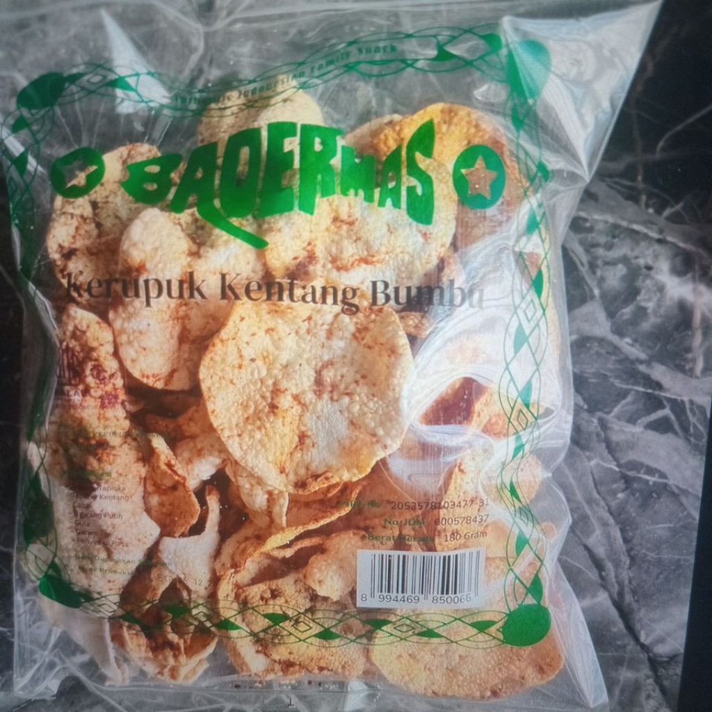 Badermas Kerupuk Kentang Bumbu Makanan & Camilan Khas Indonesia