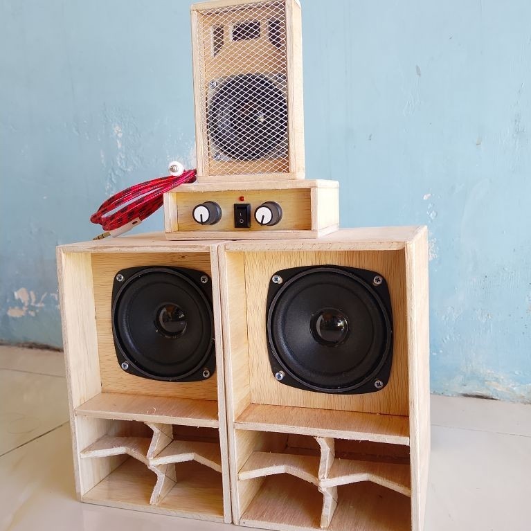 paket sound miniatur 3 inch cbs lengkap amplifier
