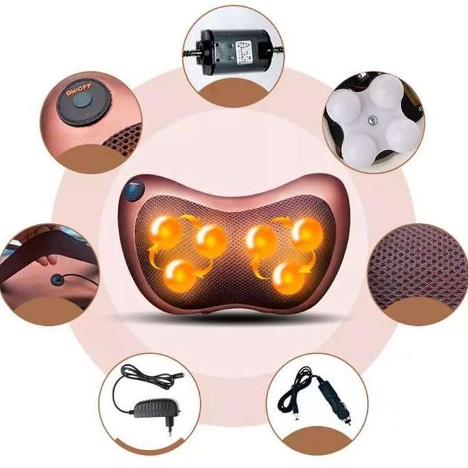 SUDIRIMANKALIJAGA - BANTAL PIJAT LEHER 8 BOLA UNTUK DI MOBIL DAN RUMAH BERKUALITAS