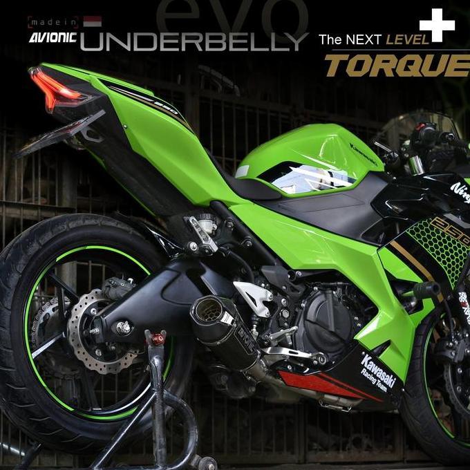 // KNALPOT NINJA 250 AVIONIC EXHAUST  UNDERBELLY EVO CARBON FULLSYSTEM //