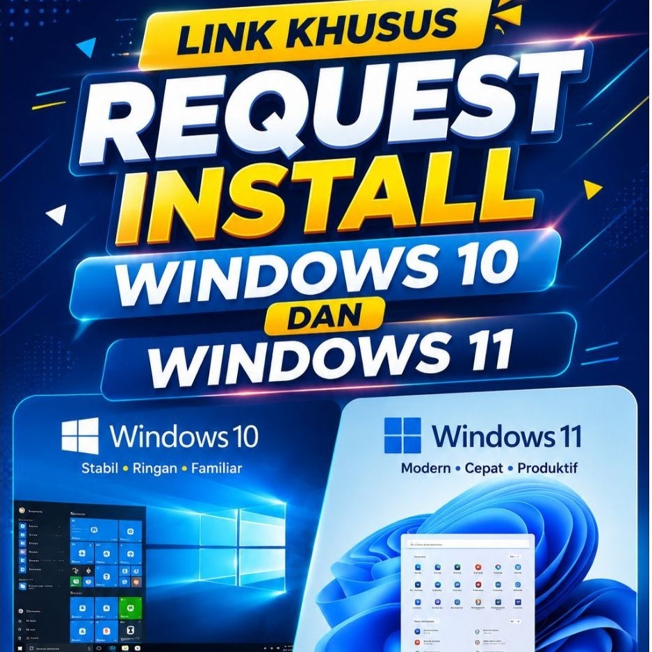 Link Request Install Windows untuk pembelian HDD & SSD