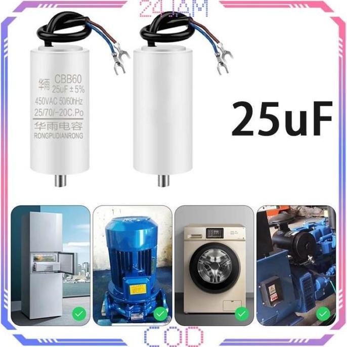 Kapasitor Kompresor Listrik 25uf Kapasitor Cbb60 25uf Kapasitor 25uf 450V Capacitor