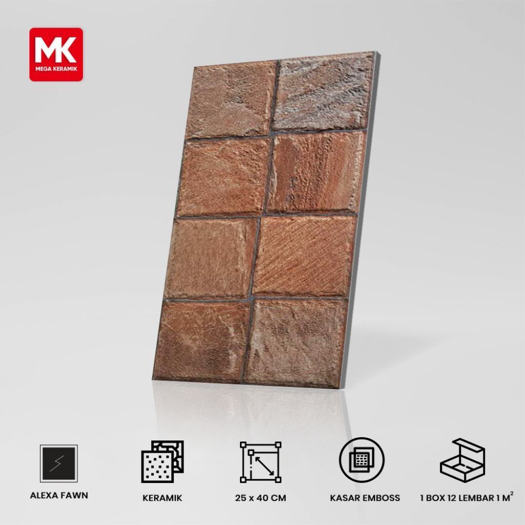 Keramik Lantai Kasar & Matt Alexa Fawn 20x40
