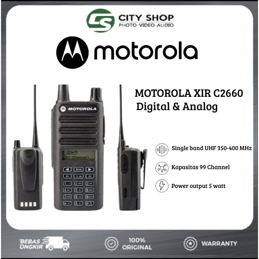 Motorola XIR C2660 UHF 350 HT Digital & Analog