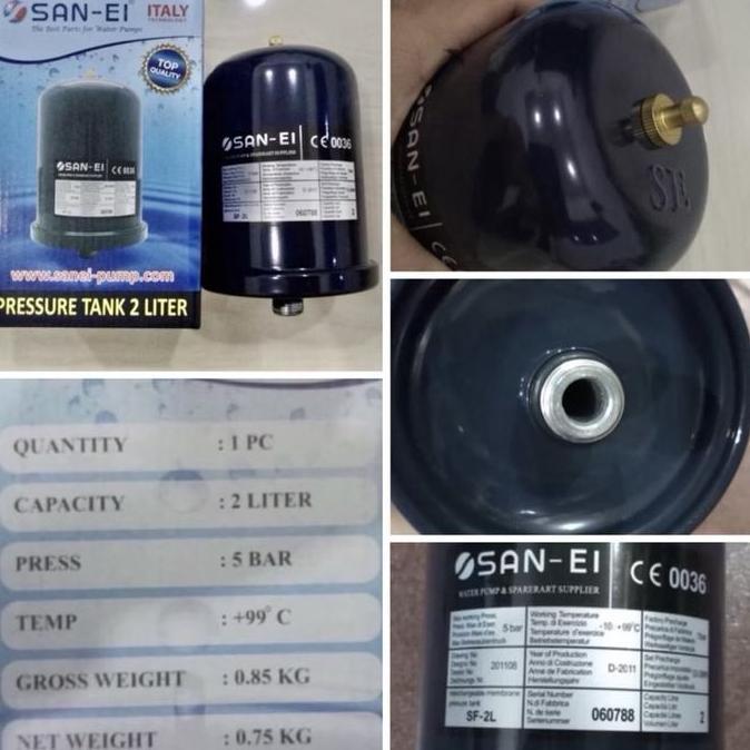Tabung pompa air / Tangki angin 2liter besi u/ otomatis pompa air