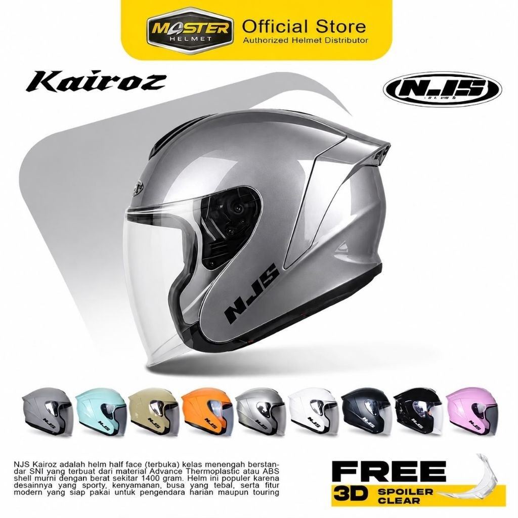 NJS Kairoz Solid Half Face - Helm NJS