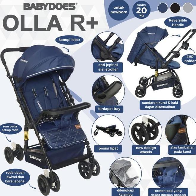 Stroller Reversible Babydoes Olla R Kereta Dorong Bayi Kursi Roda 2 Arah