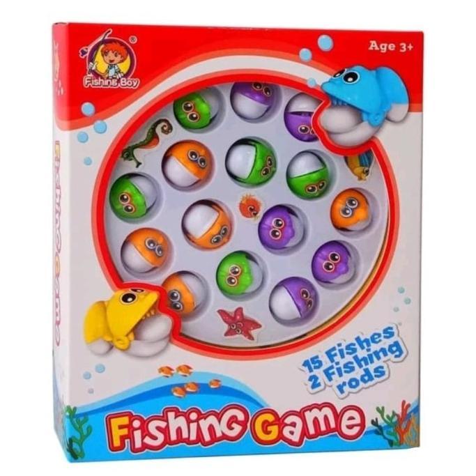 JUMBO 15 IKAN Pancingan premium mainan  mancing ikan magnet fishing game 15 ikan pancing ikan mainan