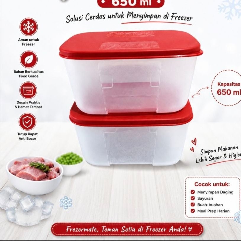 Tupperware Freezermate 650 ml – Wadah Penyimpanan Makanan