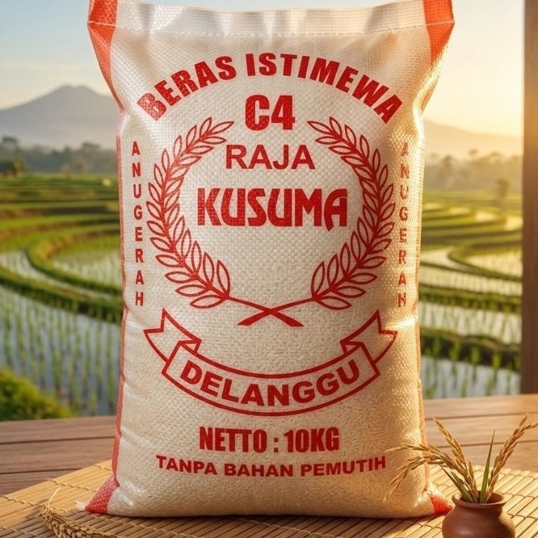 Beras C4 Raja Kusuma 10kg - Beras Pulen Istimewa Tanpa Pemutih