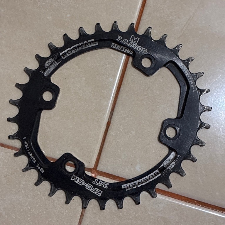 Chainring MTB Oval 34t snail bcd 96 deore crank compatible