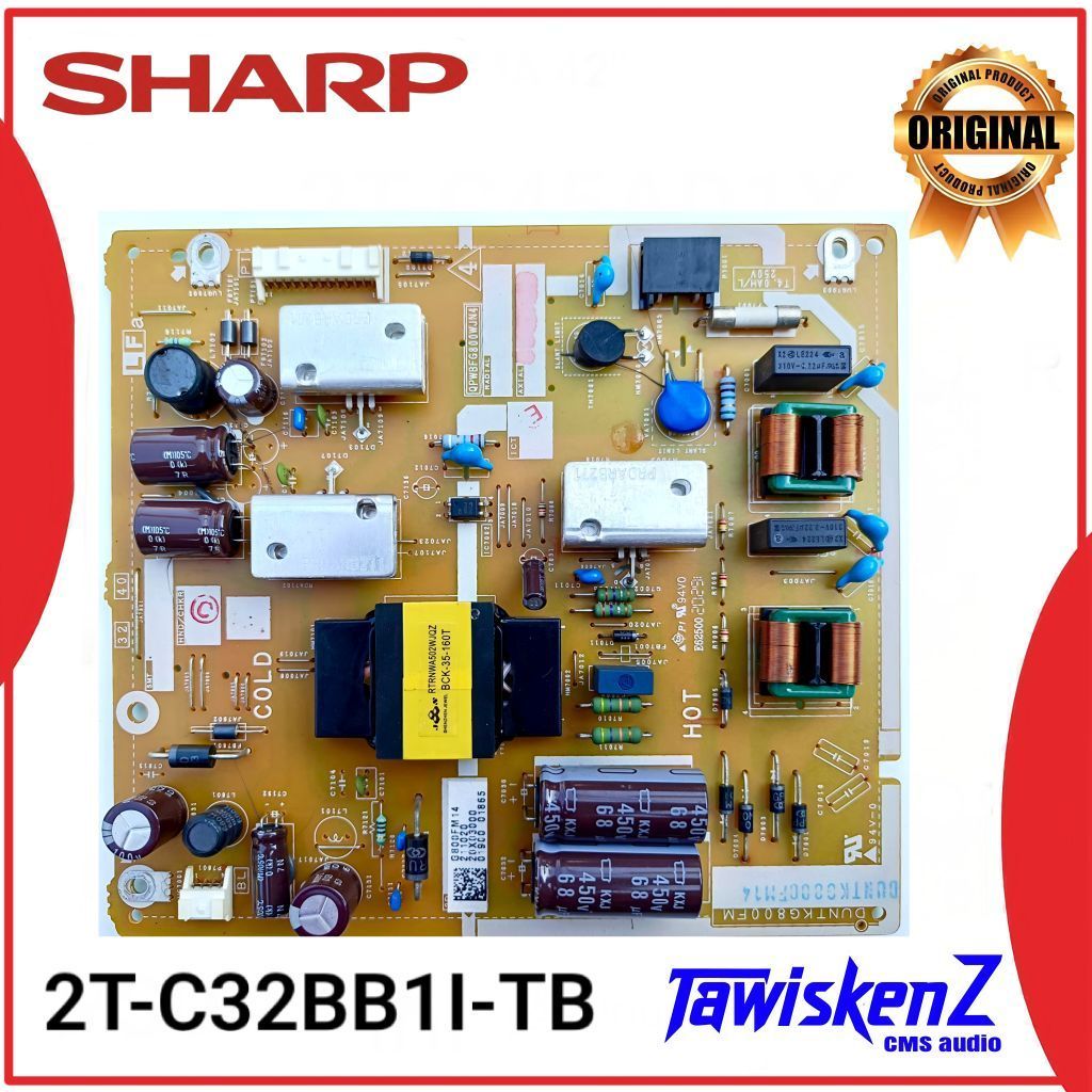 PSU SHARP 32" 2T-C32BB1I-TB  C32BB1I-TB Power Suplai LED TV SHARP Original Bergaransi