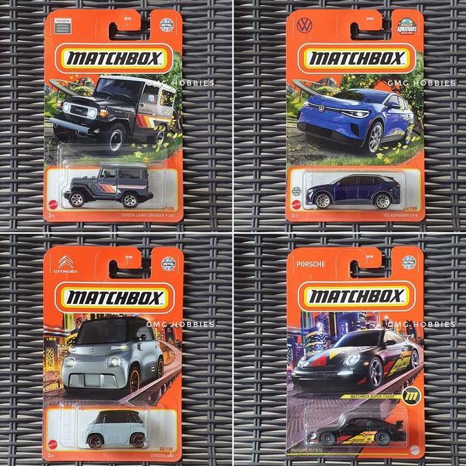 930F Matchbox Toyota Land Cruiser FJ40 Citroen Ami Volkswagen EV 4 VW Porsche 911 GT3 Super Chase Di