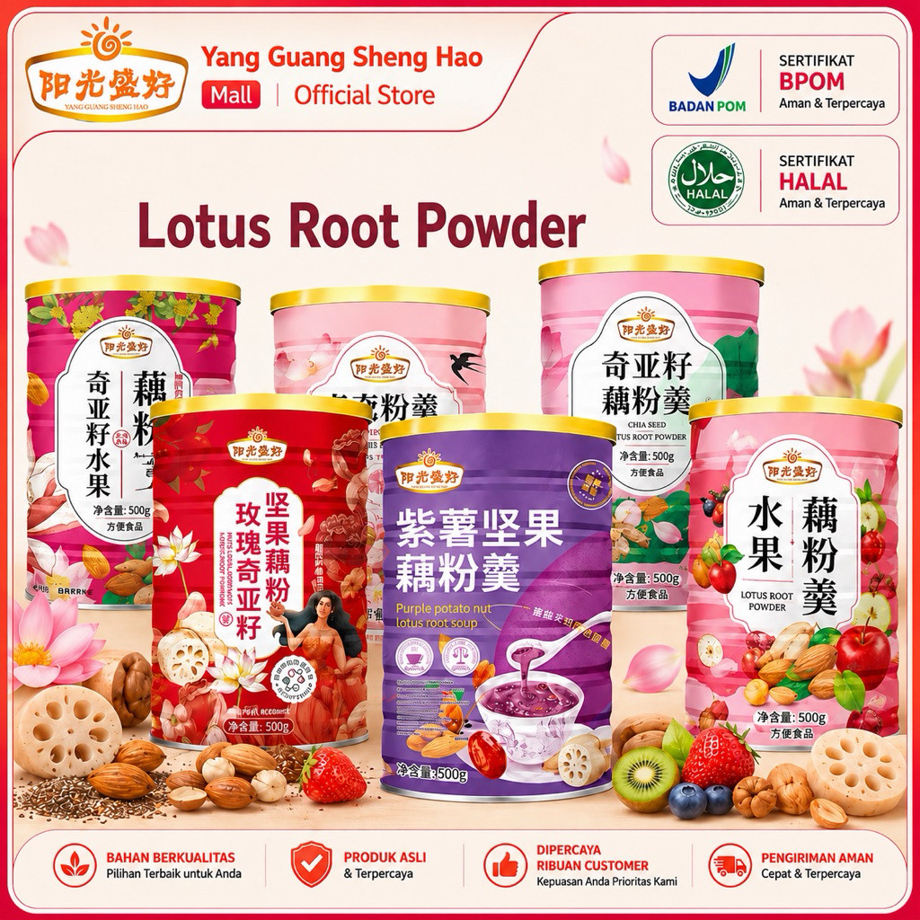 YANG GUANG Lotus Powder Sereal Oufen dari Bubuk Akar Teratai Oufen Lotus-gram