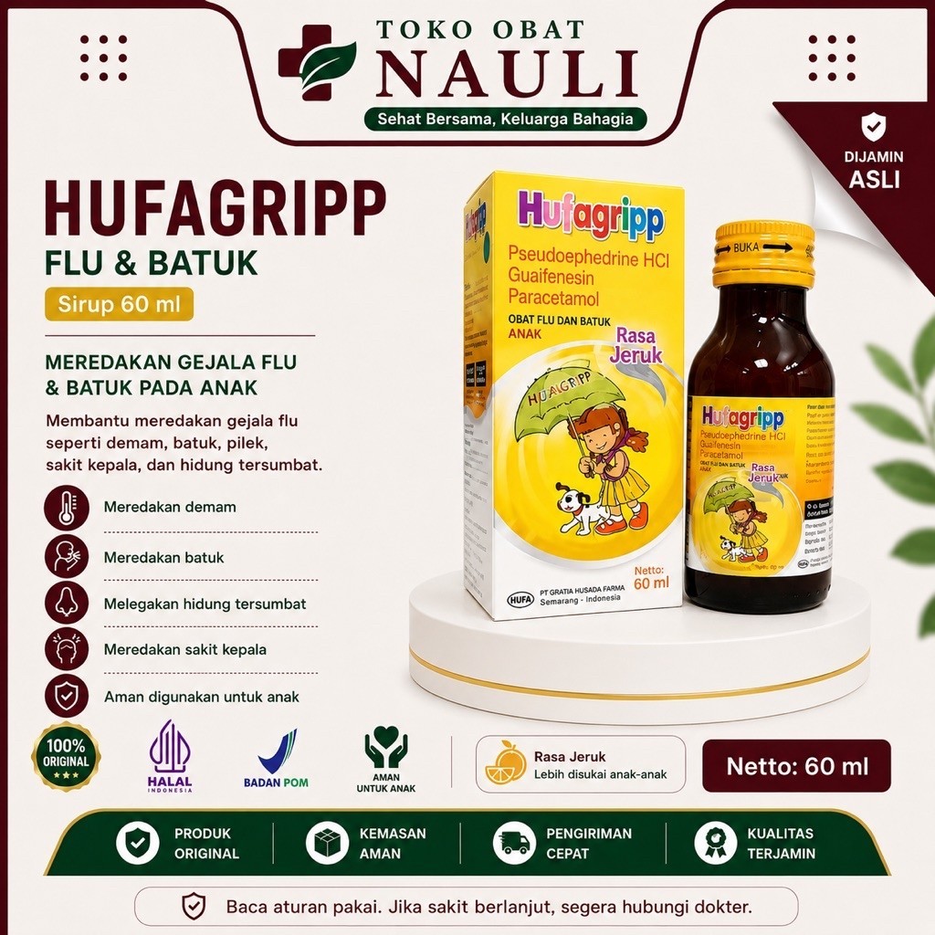 HUFAGRIP BATUK & FLU SYR ANAK | OBAT BATUK & PILEK ANAK