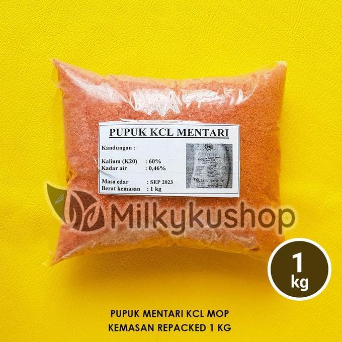 Promo PUPUK MENTARI MOP KCL 1 KG KEMASAN REPACK Diskon