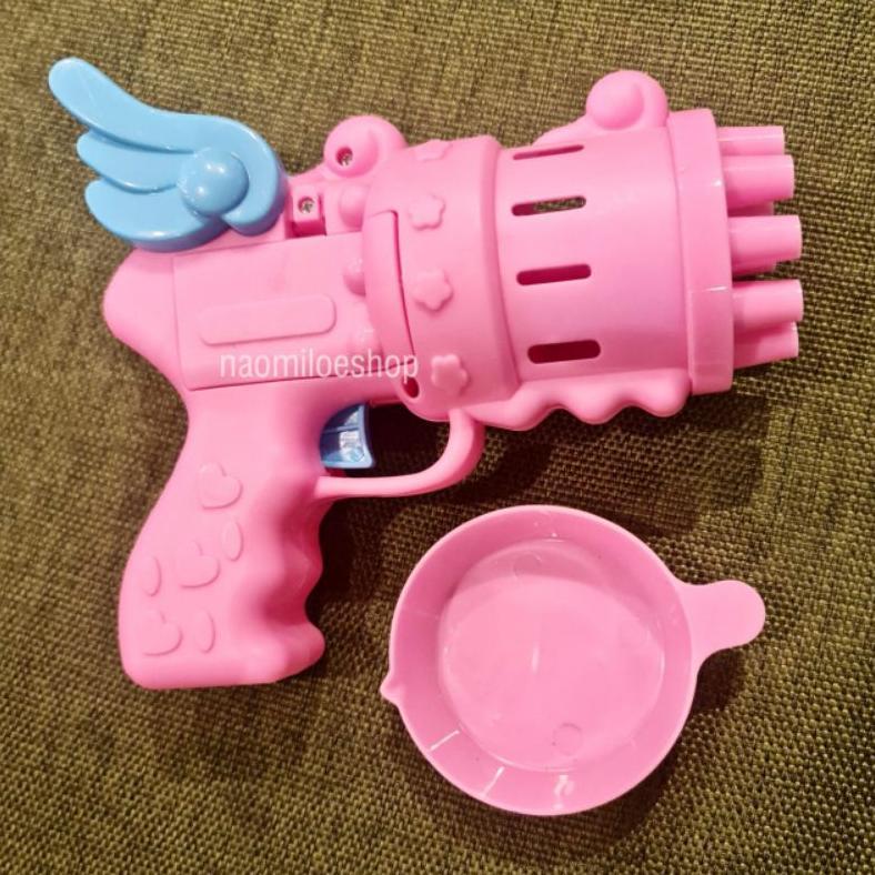 Angel bubble gun Mainan bubble gun angel pistol bubble gatling gun