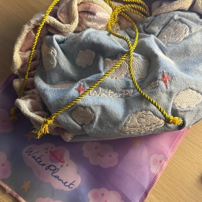 Water Planet Mermaid Drawstring Bag
