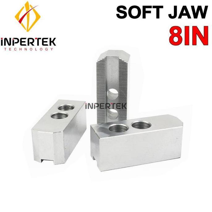 AYWANE Soft Jaw 8" Claw Bubut 8 Inch 3 Jaw Chuck Mesin Bubut Lathe CNC 8in
