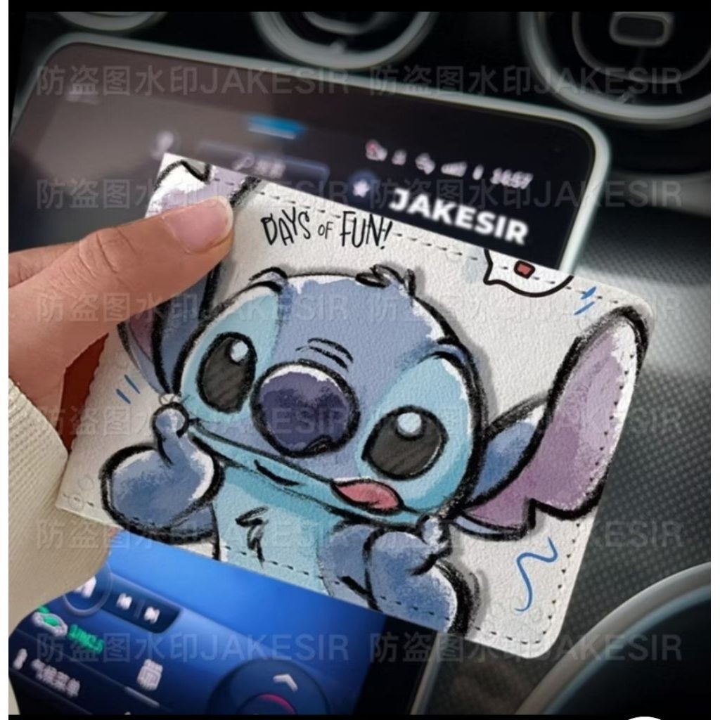 Dompet card holder karakter monster biru dompet kartu karakter monster alien biru lucu