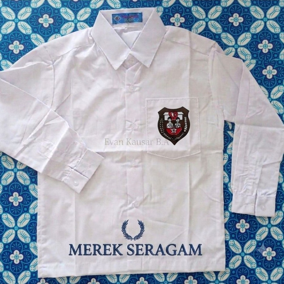 Seragam Sekolah lengan panjang | SD Bet | Osis sablon | bet Sablon | Merek Seragam