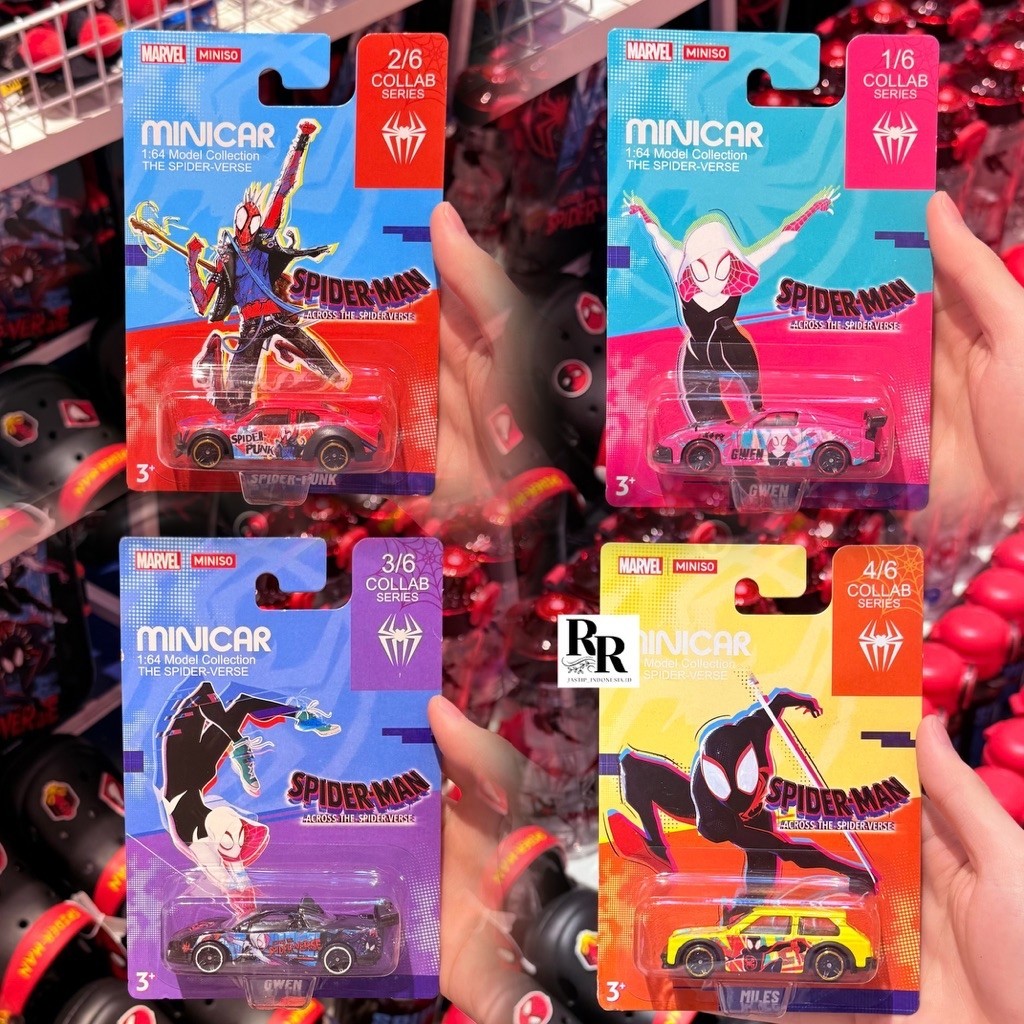Miniso x Marvel - Mainan Mobil / Koleksi / Marvel Spiderman Collection Alloy Car Toy